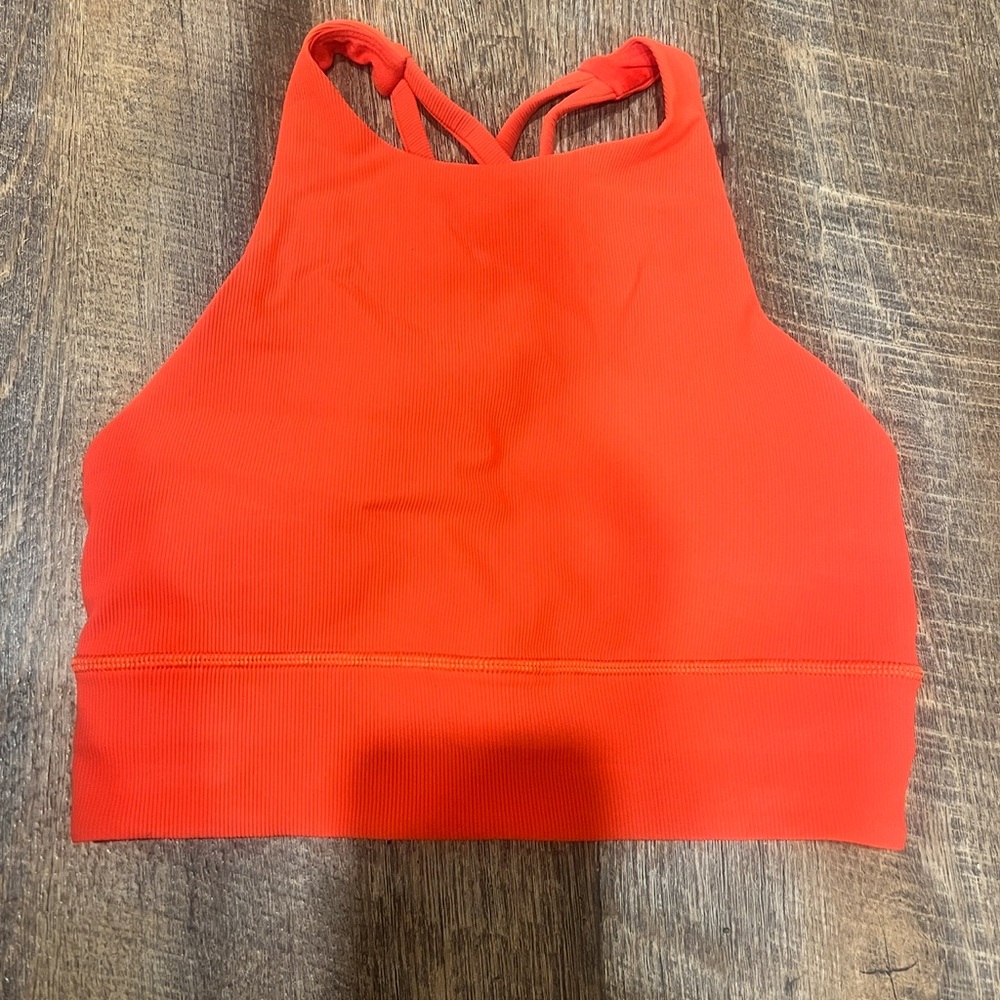 lululemon red/orange sports bra